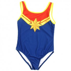 Marvel Comics Captain Marvel One Piece Girls Swimsuit Space City Kids Clothing Conroe Texas