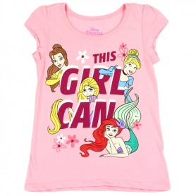 Disney Princess This Girl Can Girls Shirt With Princess Ariel Princess Belle Princess Cinderella Princess Rapunzel 