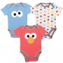 Big Bird Elmo Cookie Monster Sesame Street Baby boys 3 Pc Onesie Pack Space City Kids Clothing Store