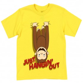 Curious George Just Hanging Out Yellow Toodler Boys Shirt Space City Kids Clothing Store