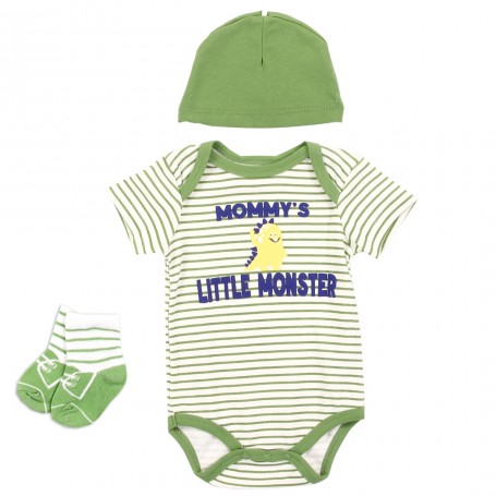 Emporio Baby Mommy's Lil Monster 3 Piece Layette Set Space City Kids Clothing Store