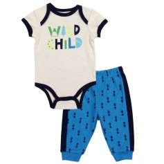 Bloomin Baby Wild Child Baby Boys Onesie And Pants Space City Kids Clothing Store