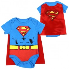 DC Comics Superman Baby Boys Onesie With Detachable Cape Space City Kids Clothing Store