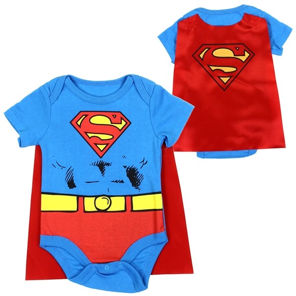 DC Comics Superman Baby Boys Onesie With Detachable Cape