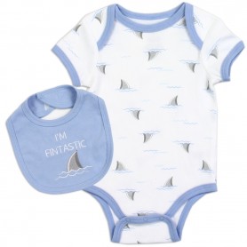 Bloomin Baby I'm Fintastic Baby Boys Onesie And Bib Space City Kids Clothing Store