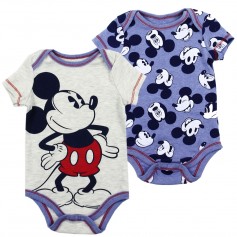 Disney Mickey Mouse 2 Pack Baby Boys Onesie Set Space City Kids Clothing Store