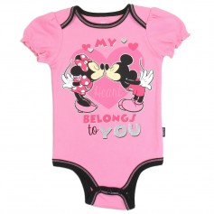 Disney Minnie Mouse And Mickey Mouse My Heart Belongs To You Onesie Space City Kids Clothing Store