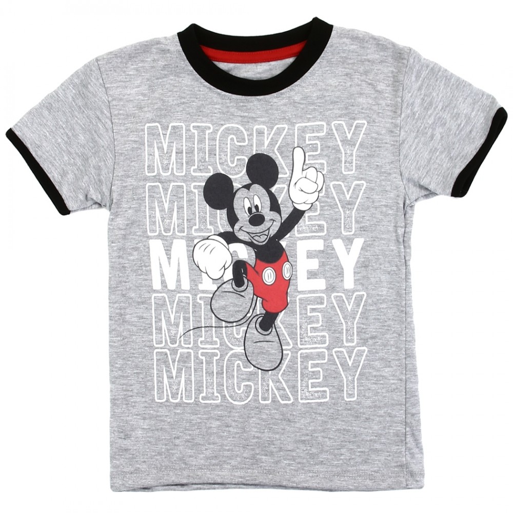American Flag Mickey Mouse Head Kid Girl Boy Youth Unisex Crew Neck Top T-Shirt 
