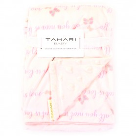 Tahari Super Soft Plush Butterfly Print Baby Blanket Space City Kids Clothing Store