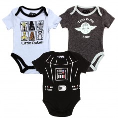 Disney Star Wars Little Rebel And I Am To Cute Baby Yoda 3 Piece Onesie Set Space City Kids Clothing