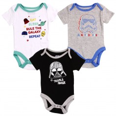 Disney Star Wars Baby Yoda Eat Sleep Rule The Galaxy 3 Piece Onesie Set Space City Kids Clothing Store