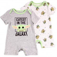 Disney Star Wars Cutest In The Galaxy Baby Yoda Romper Set Space City Kids Clothing Store