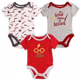 Harry Potter Little Wizard 3 Piece Onesie Set The Wand Chooses The Wizard Space City Kids Clothing