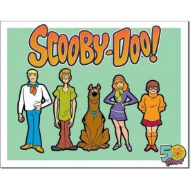 Desperate Enterprises Mystery Incorporated Scooby Doo Tin Sign Celebrating 50 Years Space City Kids Clothing