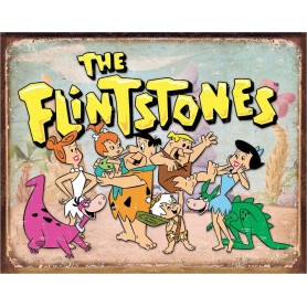 Desperate Enterprises The Flintstones Family Tin Sign Free Shipping Space City Kids Clothing Store
