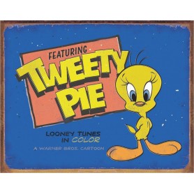 Desperate Enterprises Looney Tunes Featuring Tweety Pie Tin Sign Space City Kids Clothing Store