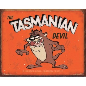 Desperate Enterprises Looney Tunes Tasmanian Devil Tin Sign Space City Kids Clothing Store