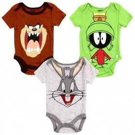 Looney Tunes Bugs Bunny Marvin The Martian And Taz 3 Piece Onesie Set Space City Kids Clothing Store