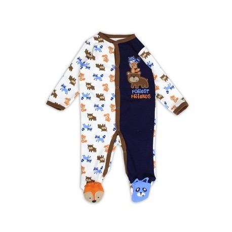 Buster Brown Forest Friends Snap Down Footed Sleeper Space City Kids Clothing Store