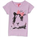 Cherrystix Lavender Guinea Pig With Bow Glitter Print Girls Shirt Space City Kids Clothing Store