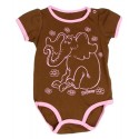 Dr Seuss Horton Hears A Who Brown Infant Creeper With Pink Trim Space City Kids Clothing Store