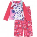 Officially Licensed Peanuts Bell Snoopy's Sister 2 Piece Fleece Pajama Space City Kids Clothing Store Set