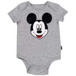 Disney Mickey Mouse Grey Baby Boys Onesie With Mickey On The Front Space City Kids Clothing Store