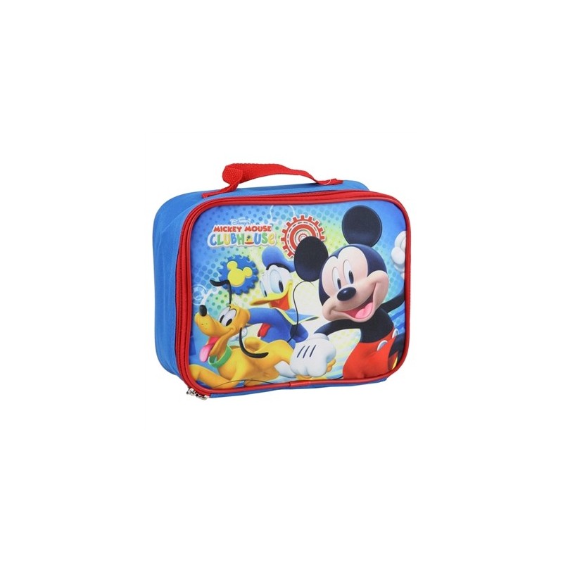 Licensed New Disney Mickey Mouse Blue Shine School 9.5" Insulated Lunch Bag 