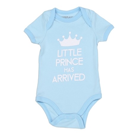 Weeplay Little Prince Has Arrived Blue Baby Boys Onesie Space City Kids Clothing Store