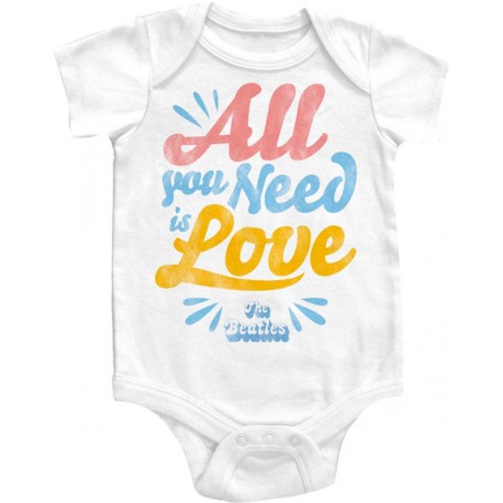 All You Need Is Love The Beatles White Baby Boys Onesie Made By Rock Off Space City Kids Clothing Store