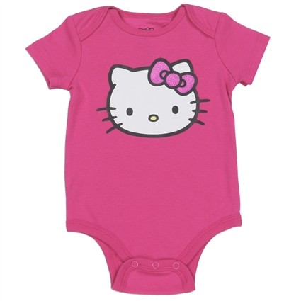 Hello Kitty Pink Infant Onesie Featuring Hello Kitty