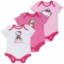 Hello Kitty Pink and White 3 Piece Onesie Set Space City Kids Clothing Store