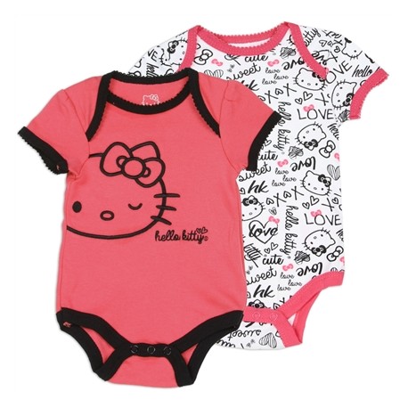 theater uitroepen tandarts Hello Kitty Love White Onesie and Coral Onesie With Hello Kitty