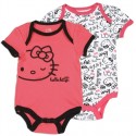 Hello Kitty Love White Onesie and Coral Onesie With Hello Kitty Space City Kids Clothing Store