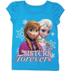 Disney Frozen Sisters Forever Anna And Elsa Short Sleeve Toddler Girls Shirt Space City Kids Clothing