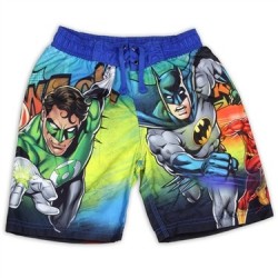 DC Comics Justice League Boys Swim Shorts With Batman Superman Flash And The Green Lantern