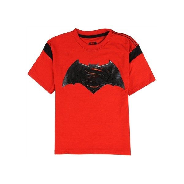 Batman Logo Official DC Comics Justice League Black Kids Boys T-shirt 