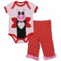 Buster Brown Ladybug Red And White Striped Onesie With Smiling Ladybug