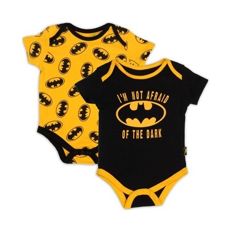 Baby Boys 2pc Batman Bodysuit "I'm Never Tired" & Bib-Batman-6-9M 12M #R33W 