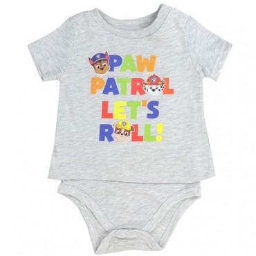 Nick Jr Paw Patrol Let's Roll Grey T Shirt Onesie Space City Kids Clothing Store