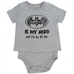DC Comics Batman Is My Hero And I'm His Number 1 Fan T Shirt Onesie Space City Kids