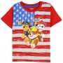 Nick Jr Paw Patrol US Flag Shirt With Chase Marshall And Rubble at Space City Kids Clothing Store