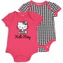 Hello Ktty Black And Pink 2 Piece Onesie Set At Space City Kids Clothing Store