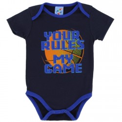 Coney Island Your Rules My Game Black Onesie Space City Kids Clothing