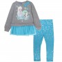 Disney Frozen Elsa And Olaf Grey Fleece Top With Blue Printd Leggings Space City Kids Clothing