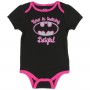 DC Comics Batgirl Hero In Training With Silver Bat Signal Black Baby Onesie At Space City Kids Fashion Clothing