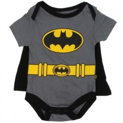 DC Comics Batman Grey Creeper With Black Detachable Cape Space City Kids Clothing Baby clothes
