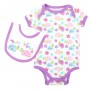 Weeplay Best Friends Pink And Purple Turtles Onesie With Matching Bib Space City Kids Clothing Store