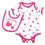Weeplay Berry Sweet Strawberry Onesie With Matching Bib Space City Kids Clothing Store
