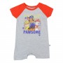Nick Jr Paw Patrol Pawsome Grey Infant Romper With Chase Marshall and Rubble At Space City Kids Clothing